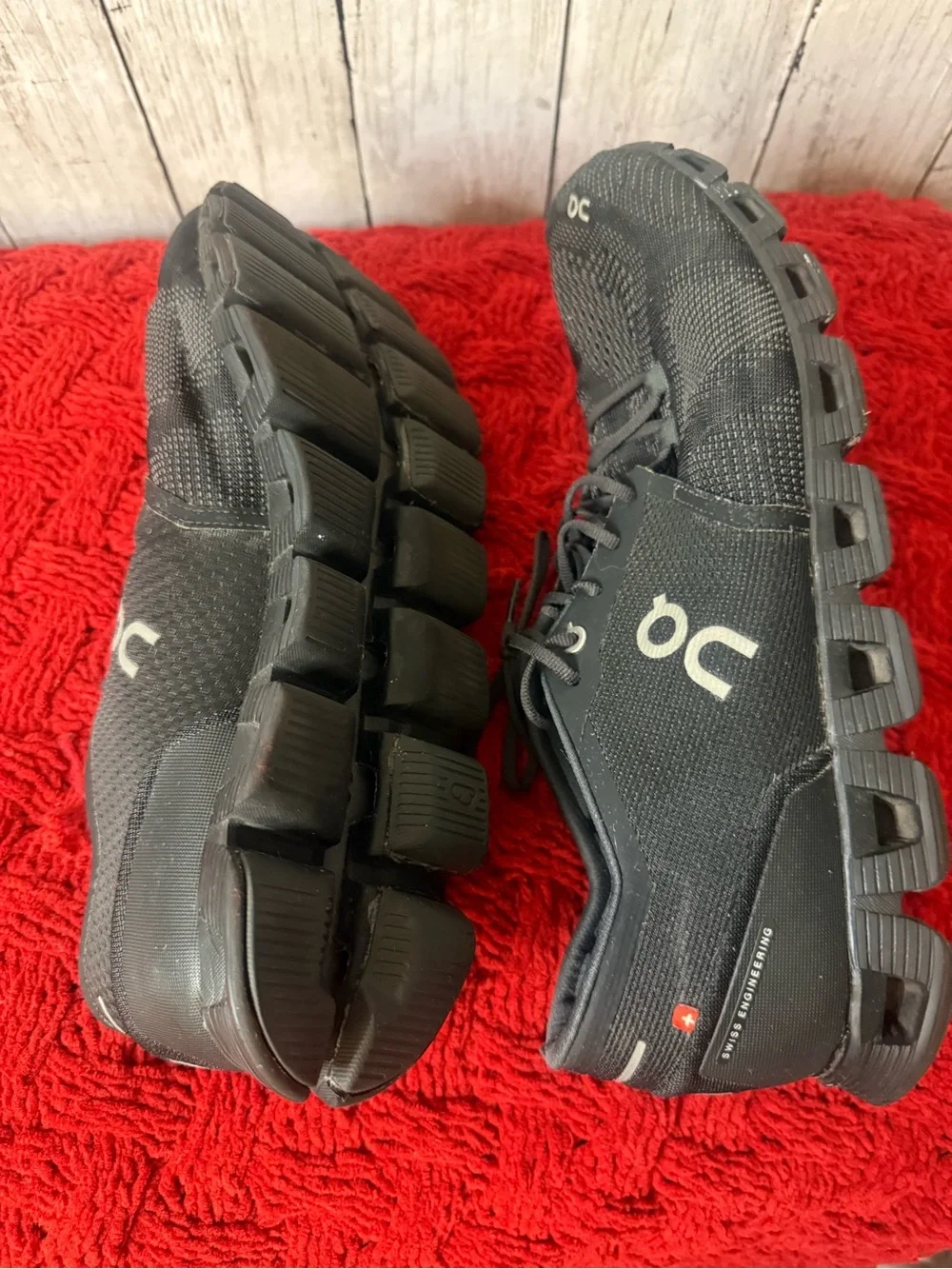 On Cloud 6 Triple Black Mens Running 3MF10071043 Athletic Casual Shoes